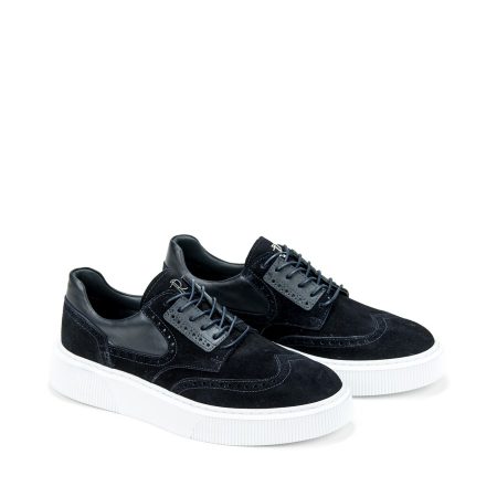 Muške kožne plitke patike John-Richardo-20336 plave ravne